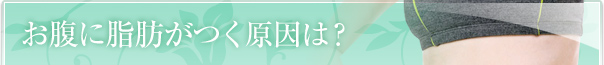 お腹に脂肪がつく原因は？