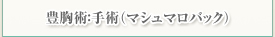 豊胸術：手術（マシュマロパック）