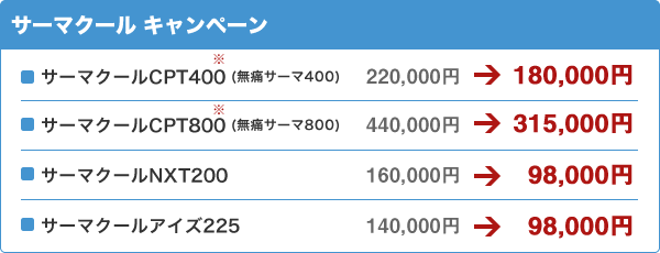 サーマクール キャンペーン