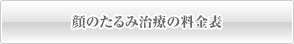 顔のたるみ治療の料金表