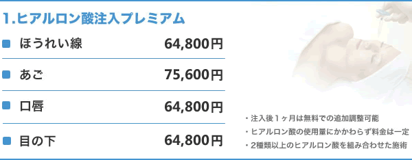 ヒアルロン酸注入プレミアム