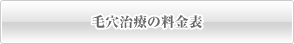 毛穴治療の料金表