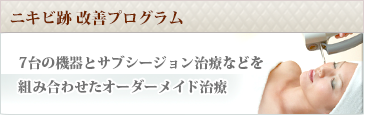 ニキビ跡 改善プログラム