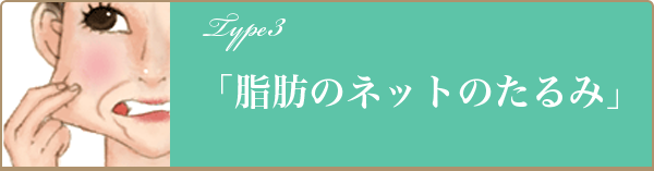 「脂肪のネットのたるみ」